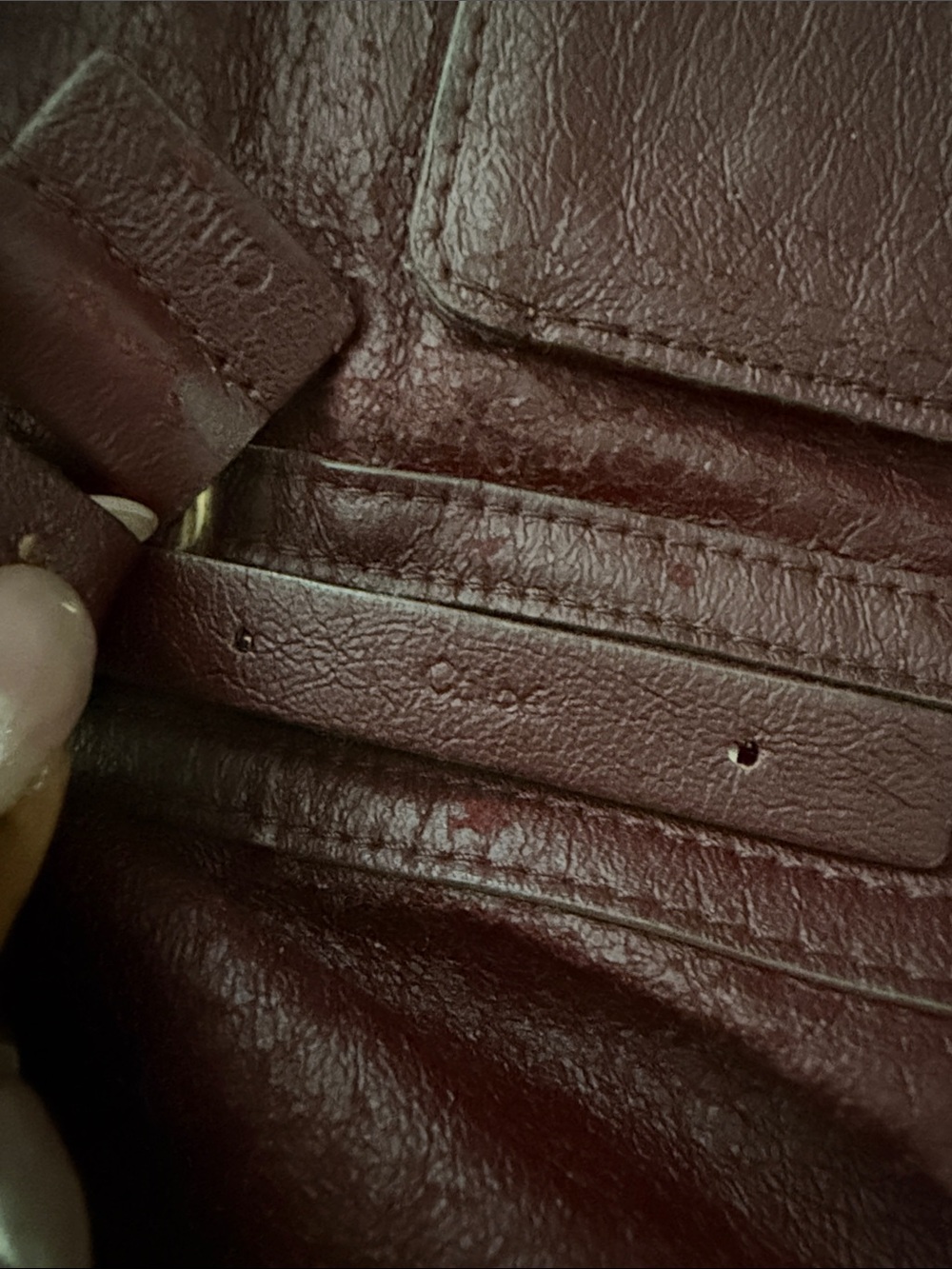 Burgundy Chloe Eclipse Leather Tote Bag - Picture 4 of 4